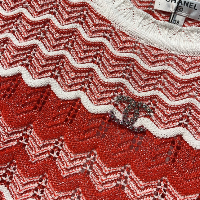 CHANEL 26S SHORT-SLEEVE KNIT TOP STYLE 1108
