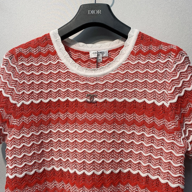 CHANEL 26S SHORT-SLEEVE KNIT TOP STYLE 1108