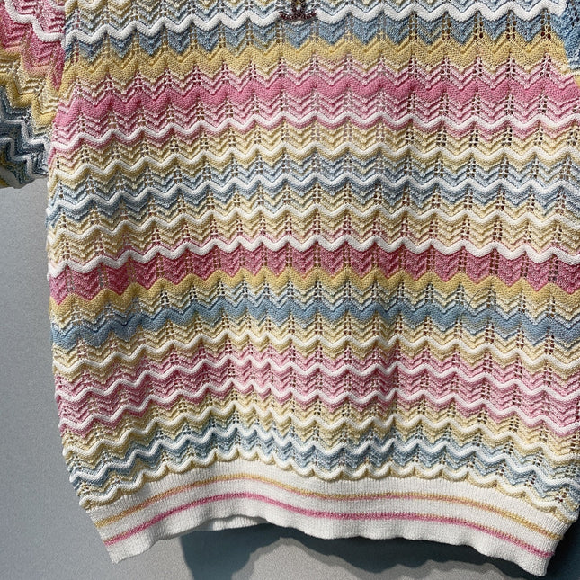 CHANEL 26S SHORT-SLEEVE KNIT TOP STYLE 1107