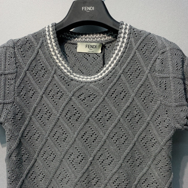FENDI 26S SHORT SLEEVE KNIT TOP 044
