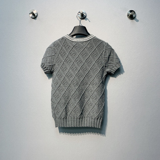 FENDI 26S SHORT SLEEVE KNIT TOP 044