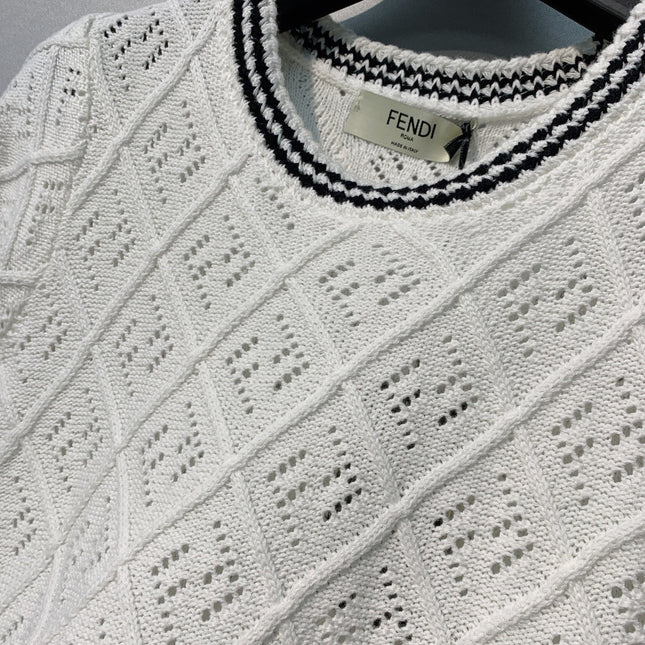FENDI 26S SHORT SLEEVE KNIT TOP 043