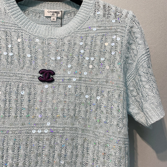 CHANEL 26S SHORT-SLEEVE KNIT TOP STYLE 1085