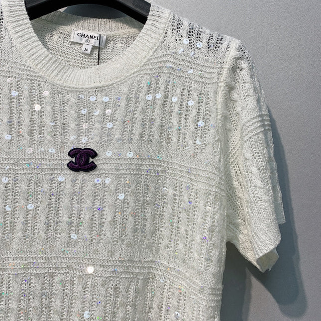 CHANEL 26S SHORT-SLEEVE KNIT TOP STYLE 1084