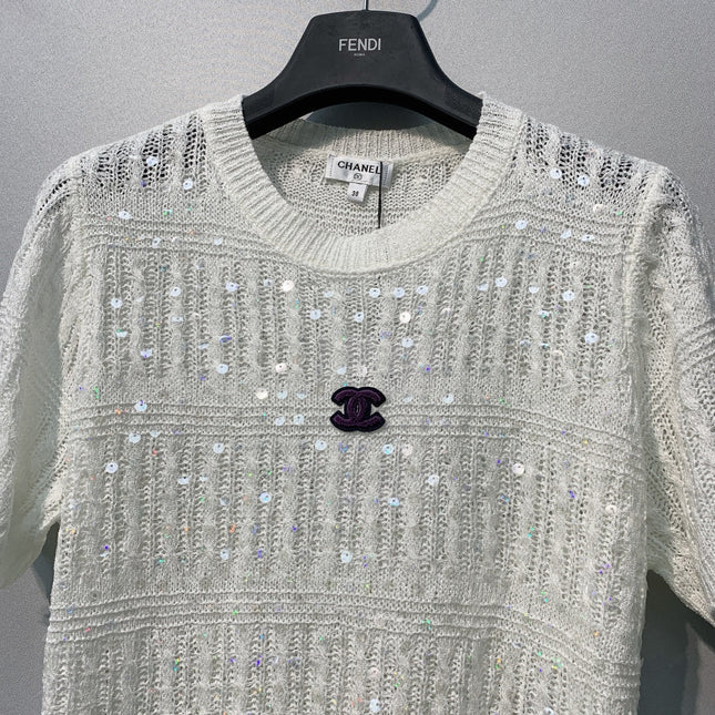 CHANEL 26S SHORT-SLEEVE KNIT TOP STYLE 1084