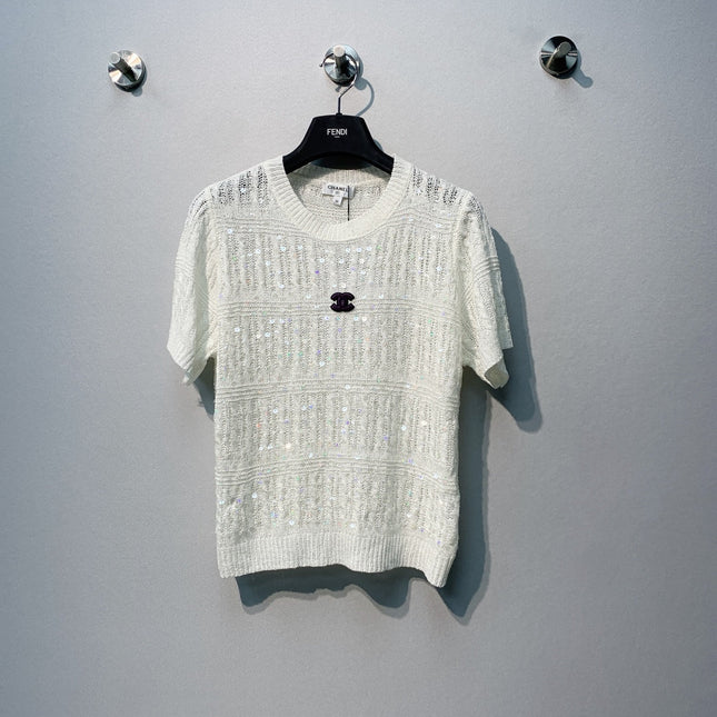 CHANEL 26S SHORT-SLEEVE KNIT TOP STYLE 1084