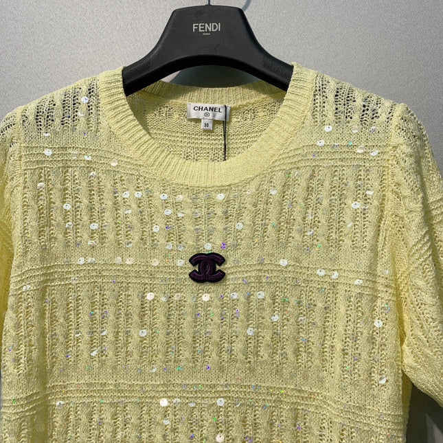 CHANEL 26S SHORT-SLEEVE KNIT TOP STYLE 1083