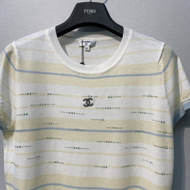 CHANEL 26S SHORT-SLEEVE KNIT TOP STYLE 1082