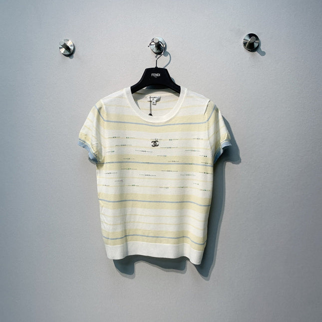 CHANEL 26S SHORT-SLEEVE KNIT TOP STYLE 1082