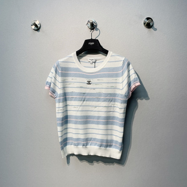 CHANEL 26S SHORT-SLEEVE KNIT TOP STYLE 1081