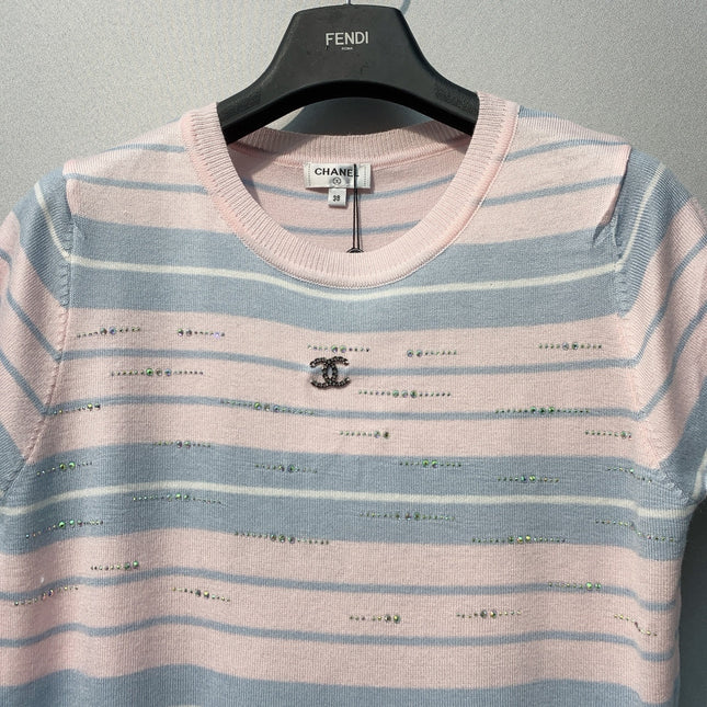 CHANEL 26S SHORT-SLEEVE KNIT TOP STYLE 1080