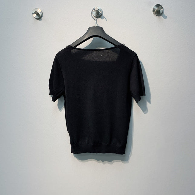 CHANEL 26S SHORT-SLEEVE KNIT TOP STYLE 1077