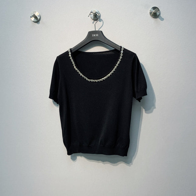 CHANEL 26S SHORT-SLEEVE KNIT TOP STYLE 1077