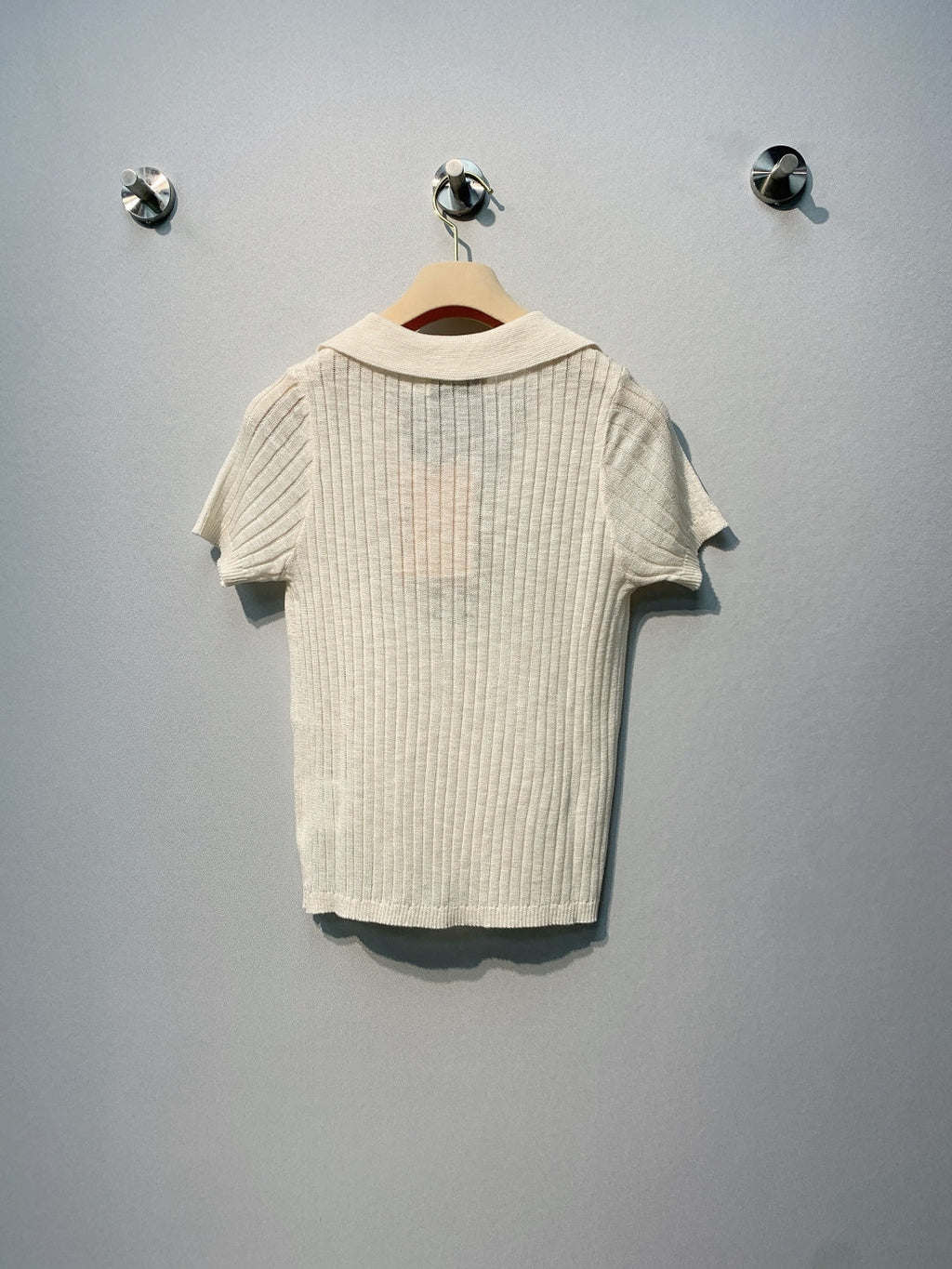 MIUMIU 26S SHORT-SLEEVED KNIT POLO SHIRT STYLE 1089