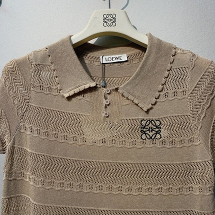 LOEWE 26S OPEN KNIT POLO 359