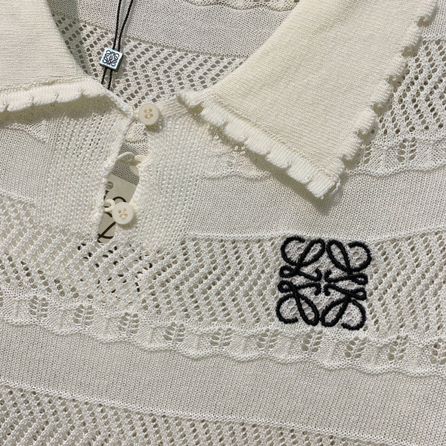 LOEWE 26S OPEN KNIT POLO 358