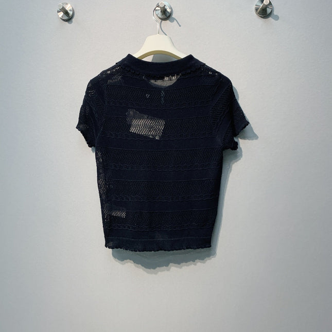 LOEWE 26S OPEN KNIT POLO 357