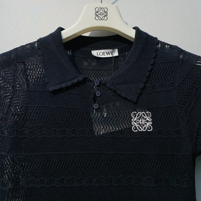 LOEWE 26S OPEN KNIT POLO 357