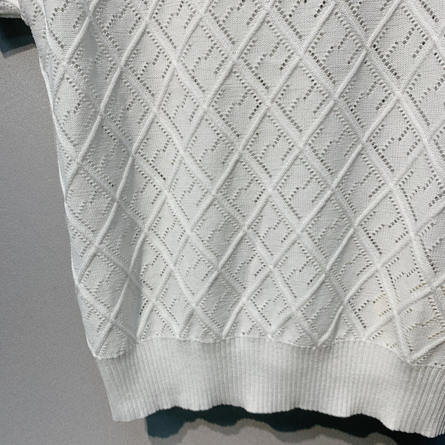 FENDI 26S SHORT-SLEEVE KNIT TOP 428