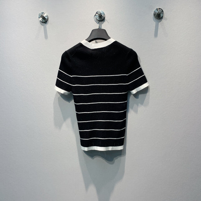 FENDI 26S SHORT-SLEEVE KNIT TOP 382