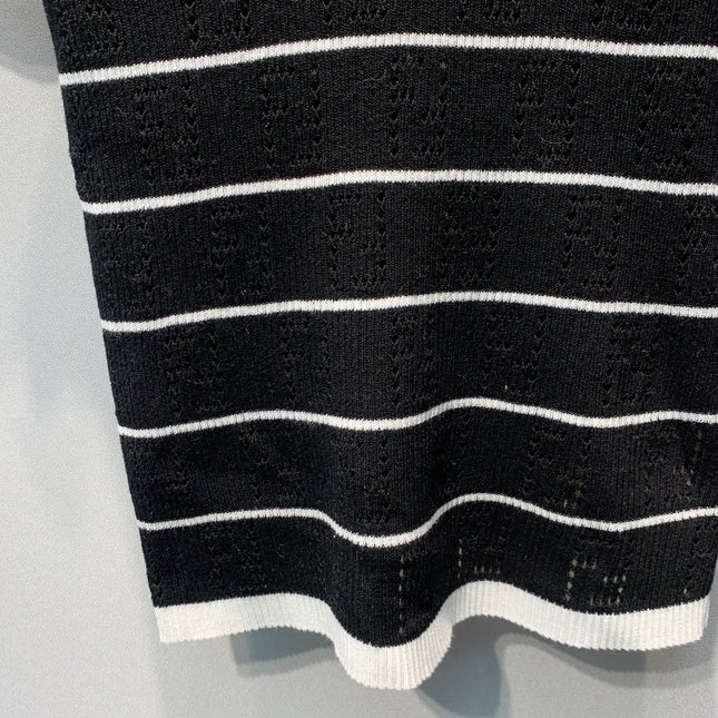 FENDI 26S SHORT-SLEEVE KNIT TOP 382
