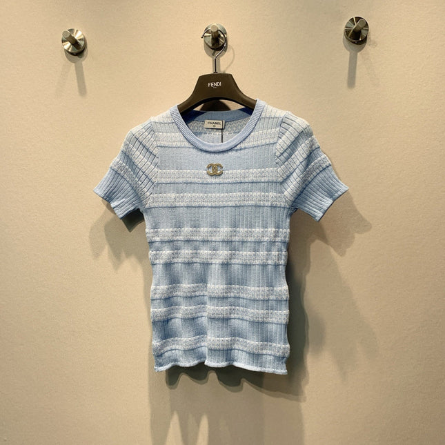 CHANEL 26S KNIT SHORT SLEEVE T-SHIRT STYLE 1284