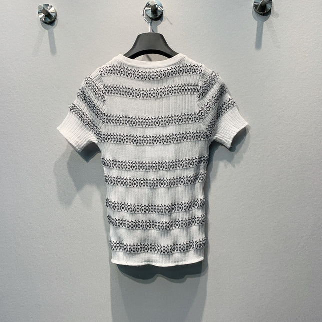 CHANEL 26S KNIT SHORT SLEEVE T-SHIRT STYLE 1282