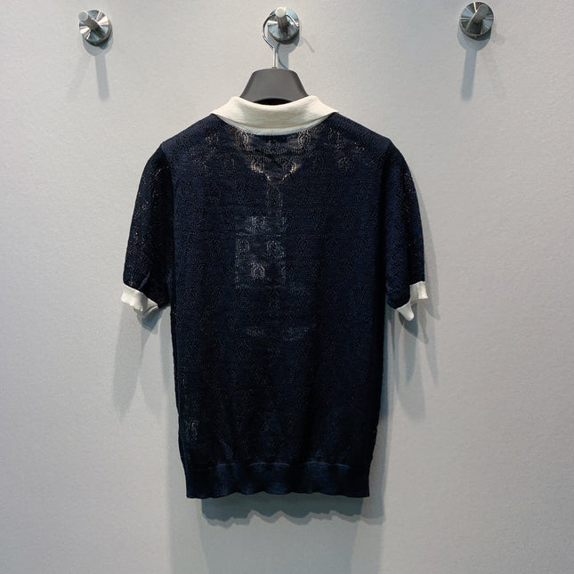CHANEL 26S SHORT SLEEVE KNIT POLO STYLE 1248