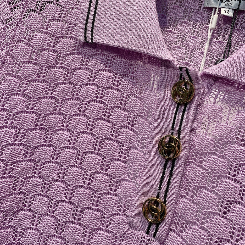 CHANEL 26S SHORT SLEEVE POLO TOP STYLE 1276
