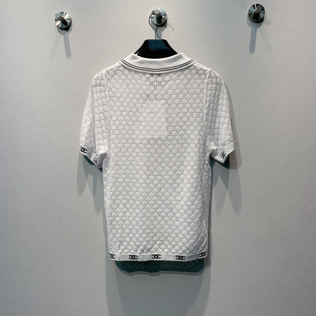 CHANEL 26S SHORT SLEEVE POLO TOP STYLE 1274