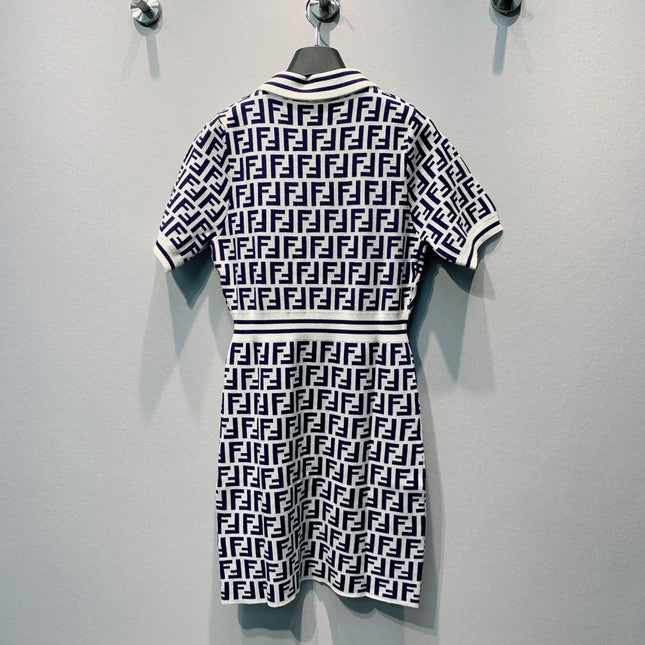 FENDI 26S SHORT-SLEEVE KNIT DRESS 362