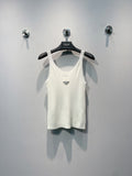 PRADA 26S LACE-TRIMMED SLEEVELESS TOP 1000