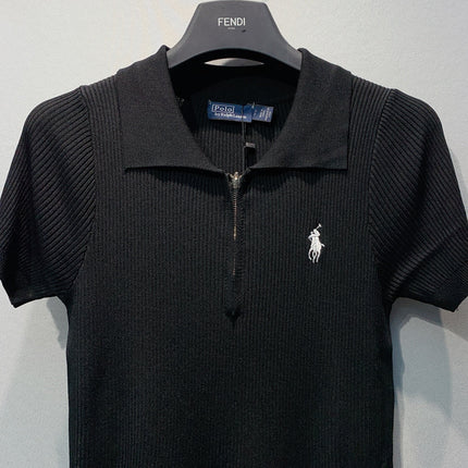 RALPH LAUREN 26S ZIP-UP KNIT POLO 393