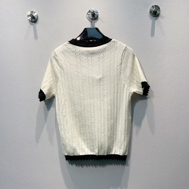 CHANEL 26S SHORT-SLEEVE KNIT TOP 1458