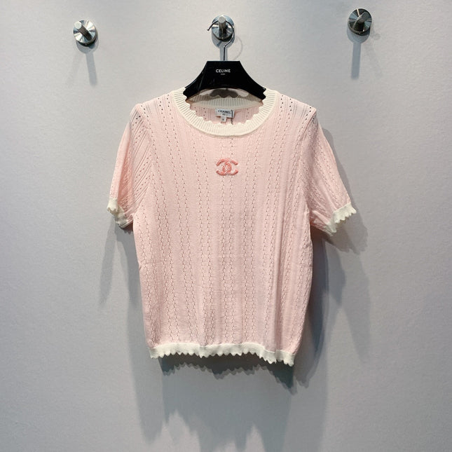CHANEL 26S SHORT-SLEEVE KNIT TOP 1457