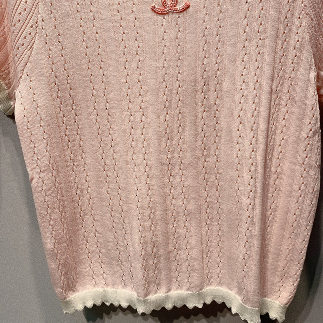 CHANEL 26S SHORT-SLEEVE KNIT TOP 1457