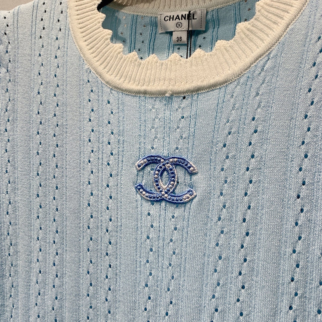 CHANEL 26S SHORT-SLEEVE KNIT TOP 1456