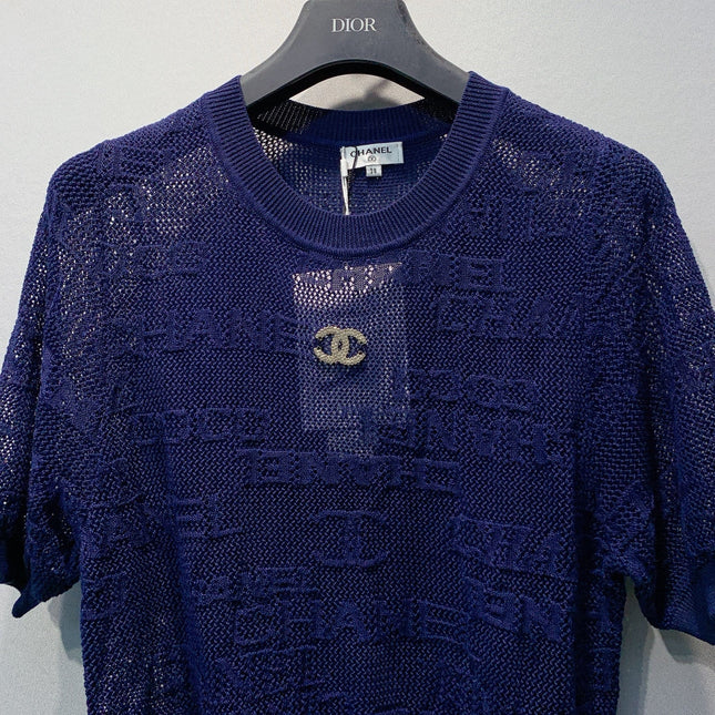 CHANEL 26S SHORT-SLEEVE KNIT TOP 1453