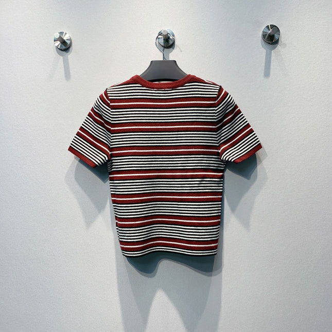 PRADA 26S SHORT-SLEEVE KNIT TOP 968