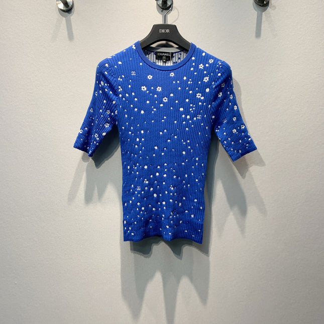 CHANEL 26S SHORT-SLEEVE KNIT TOP 1388