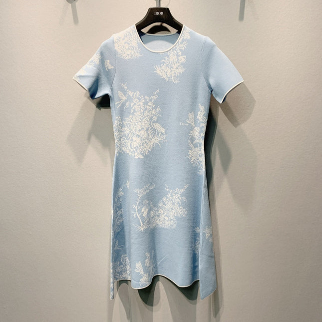 DIOR 26S SHORT-SLEEVE KNIT DRESS 1358