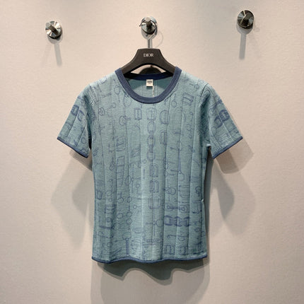 HERMES 26S SHORT-SLEEVE KNIT TOP 642