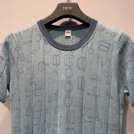 HERMES 26S SHORT-SLEEVE KNIT TOP 642