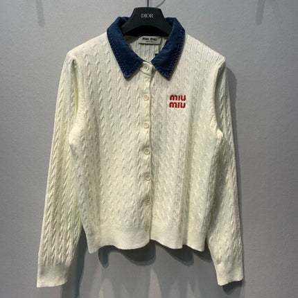 MIUMIU 26S LONG-SLEEVE KNIT SWEATER 1383