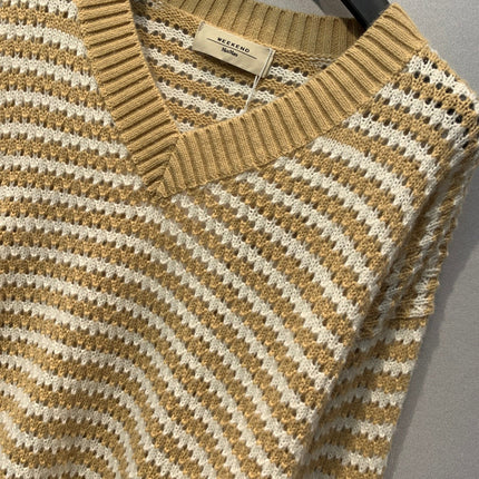 MAXMARA 26S V-NECK STRIPED KNIT SWEATER 247