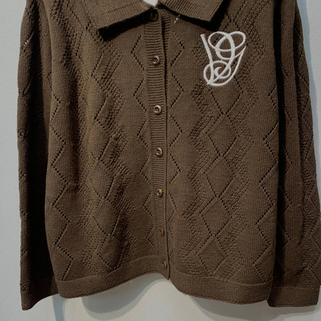 VALENTINO 26S COLLARED KNIT CARDIGAN 318