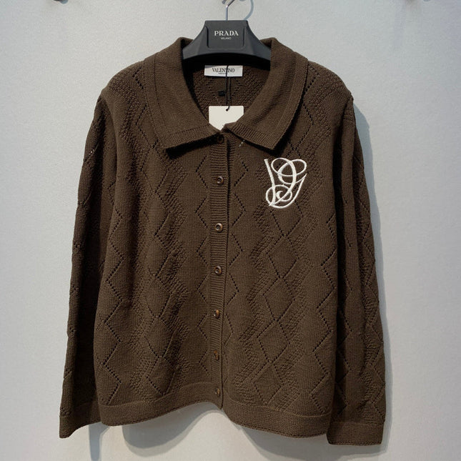 VALENTINO 26S COLLARED KNIT CARDIGAN 318