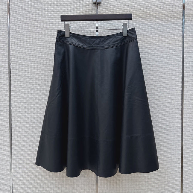 HERMES 26S LEATHER SKIRT 798