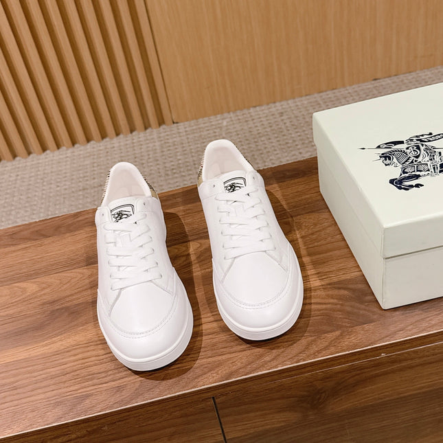 BURBERRY 26S SNEAKERS IN WHITE SOFT CALFSKIN