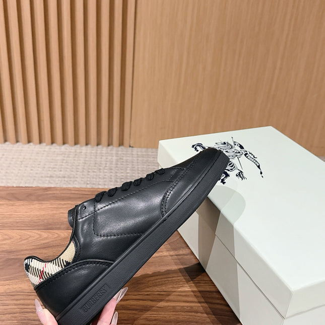 BURBERRY 26S SNEAKERS IN BLACK SOFT CALFSKIN